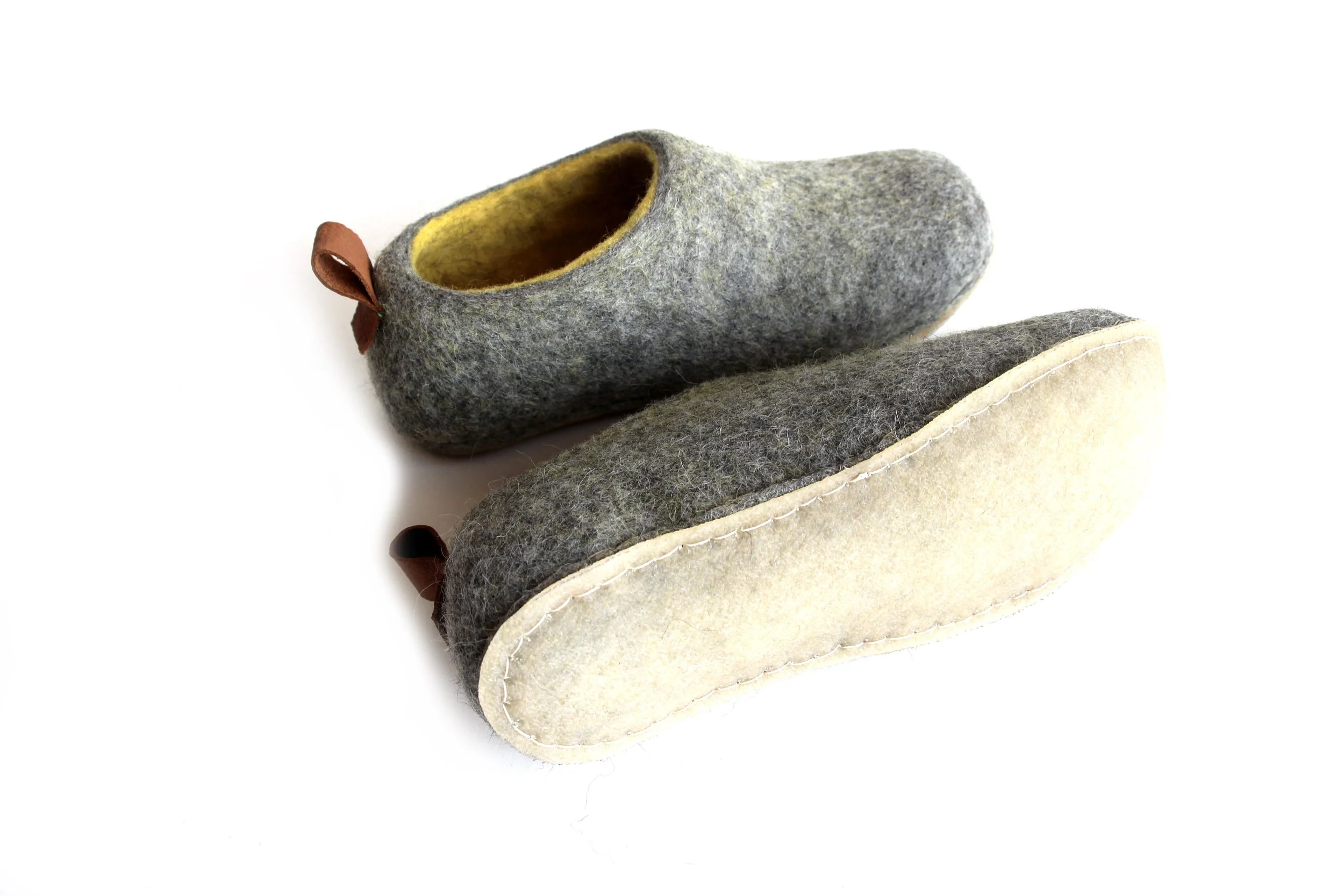 Cozy Boiled Wool Slippers Gray Summer Biodegradable Amazonian